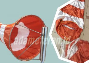 windsock orange putih polyester